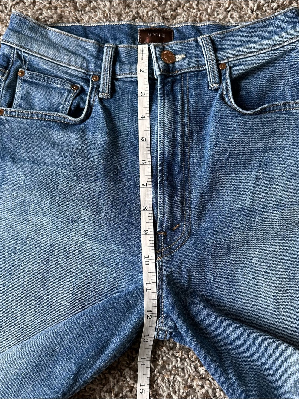 MOTHER High Waisted Rider Ankle Step Fray 27 - Picture 10 of 11